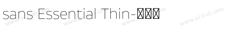 sans Essential Thin字体转换